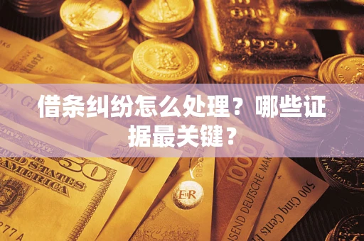 武汉借条纠纷怎么处理？哪些证据最关键？