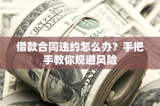 武汉借款合同违约怎么办？手把手教你规避风险