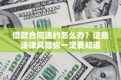 武汉借款合同违约怎么办？这些法律风险你一定要知道
