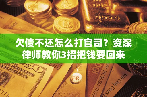 武汉欠债不还怎么打官司？资深律师教你3招把钱要回来