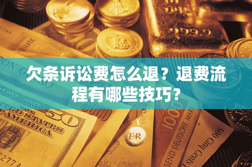 武汉欠条诉讼费怎么退？退费流程有哪些技巧？