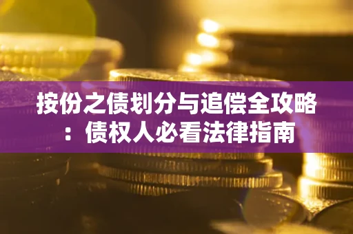 武汉按份之债划分与追偿全攻略：债权人必看法律指南