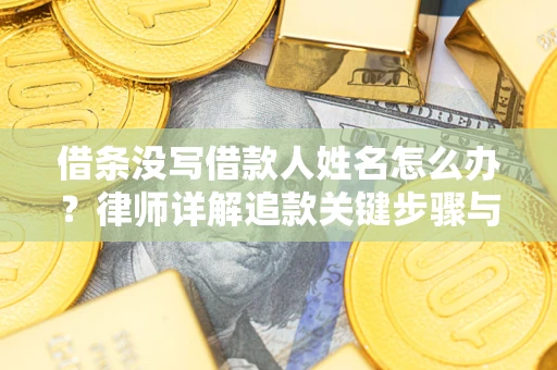 武汉借条没写借款人姓名怎么办？律师详解追款关键步骤与证据链构建