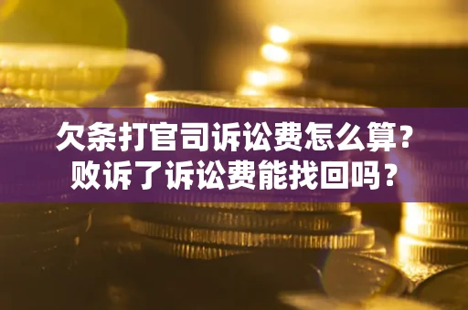 武汉欠条打官司诉讼费怎么算？败诉了诉讼费能找回吗？