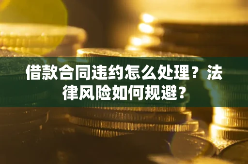 武汉借款合同违约怎么处理？法律风险如何规避？