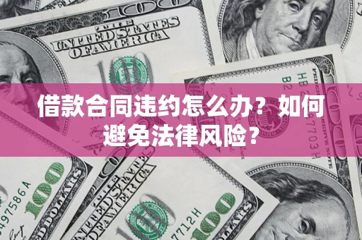 武汉借款合同违约怎么办？如何避免法律风险？