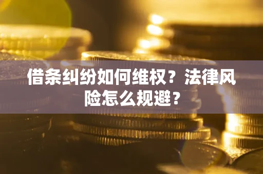 武汉借条纠纷如何维权？法律风险怎么规避？