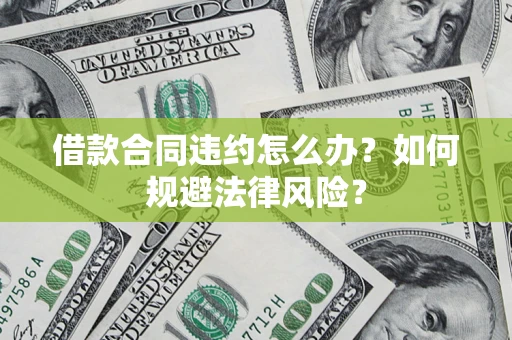 武汉借款合同违约怎么办？如何规避法律风险？