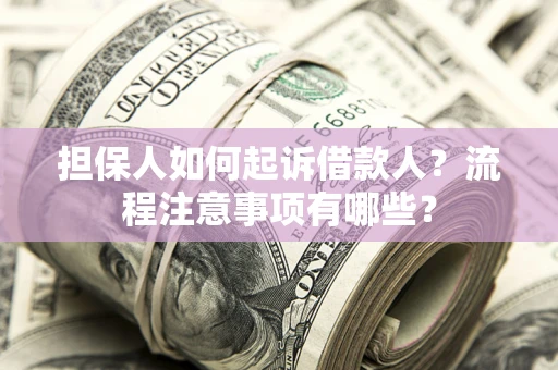 武汉担保人如何起诉借款人？流程注意事项有哪些？